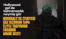 İtfaiyeci gaz sızdıran tüpü eliyle taşıyarak facianın önüne geçti