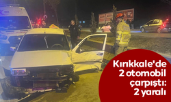 Kırıkkale'de 2 otomobil çarpıştı: 2 yaralı