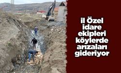 İl Özel İdare ekipleri köylerde arızaları gideriyor