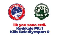 İlk yarı sona erdi. Kırıkkale FK 1 - Kilis Belediyespor 0