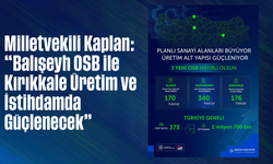 Kaplan: “Balışeyh OSB ile Kırıkkale Üretim ve İstihdamda Güçlenecek”