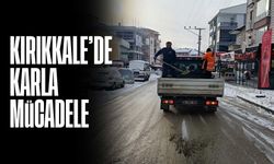 Kırıkkale’de kar yağışı başladı, belediye ekipleri sahada