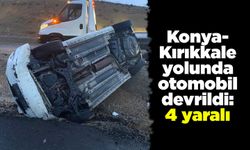 Konya-Kırıkkale yolunda otomobil devrildi: 4 yaralı