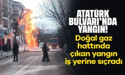 Kırıkkale'de doğal gaz hattına korkutan yangın!