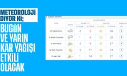 Kırıkkale'de bugün ve yarın kar yağışı bekleniyor