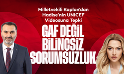 Milletvekili Kaplan’dan Hadise’nin UNICEF Videosuna Tepki