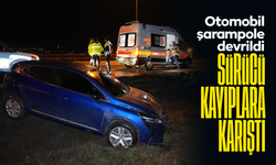 Kontrolden çıkan otomobil şarampole devrildi, sürücü kayıplara karıştı