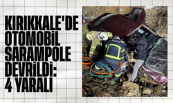 Kırıkkale'de otomobil şarampole devrildi: 4 yaralı