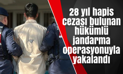 28 yıl hapis cezası bulunan hükümlü jandarma operasyonuyla yakalandı
