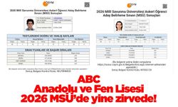 ABC Anadolu ve Fen Lisesi 2026 MSÜ’de yine zirvede!