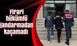 Firari hükümlü jandarmadan kaçamadı