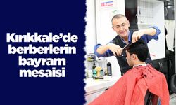 Kırıkkale’de berberlerin bayram mesaisi