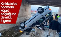 Kırıkkale’de otomobil köprü boşluğuna devrildi: 4 yaralı