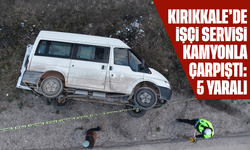 Kırıkkale’de işçi servisi kamyonla çarpıştı: 5 yaralı