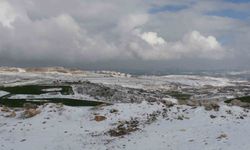 Kar manzaraları dronla görüntülendi