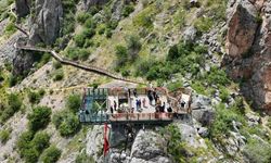 Bayram tatilinde Kazankaya Kanyonu'na ziyaretçi akını yaşandı