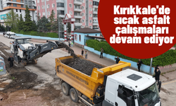 Kırıkkale'de sıcak asfalt çalışması devam ediyor