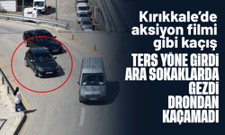Denetimden kaçmak için aracıyla ters şeritten geri geri giden sürücü dronla tespit edildi