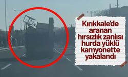 Hırsızlık zanlısı hurda yüklü kamyonette yakalandı