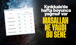 Kırıkkale'de hafta boyunca yağış bekleniyor
