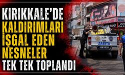 Kırıkkale’de kaldırımları işgal eden nesneler tek tek toplandı