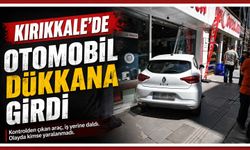 Kırıkkale’de otomobil dükkana girdi