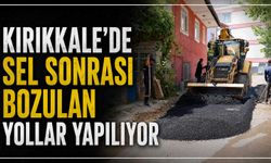 Kırıkkale’de sel sonrası bozulan yollar yapılıyor