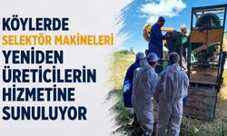 Köylerde selektör makineleri yeniden üreticilerin hizmetine sunuluyor