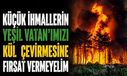 Küçük ihmallerin Yeşil Vatan’ımızı küle çevirmesine fırsat vermeyelim