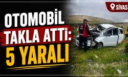 Otomobil takla attı: 5 yaralı