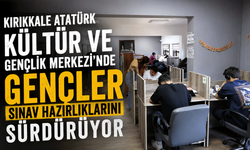 Kırıkkale Atatürk Kültür ve Gençlik Merkezi’nde gençler sınav hazırlıklarını sürdürüyor