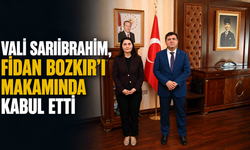 Vali Sarıibrahim, Fidan Bozkır’ı makamında kabul etti