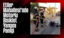 Etiler Mahallesi'nde Motorlu Bisiklet Yangını Paniği