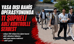 Yasa dışı bahis operasyonunda 11 şüpheli adli kontrolle serbest