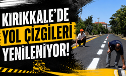 Kırıkkale’de yol çizgileri yenileniyor!