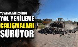 Yuva Mahallesi'nde yol yenileme çalışmaları sürüyor