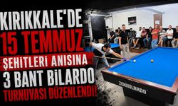 Kırıkkale’de 15 Temmuz Şehitleri Anısına 3 Bant Bilardo Turnuvası düzenlendi