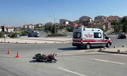Otomobille motosiklet çarpıştı: 1 yaralı