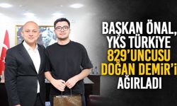 Başkan Önal, YKS Türkiye 829'uncusu Doğan Demir'i ağırladı