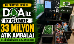 DOA ile 17 günde 33 milyon ambalaj geri dönüşüme kazandırıldı