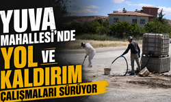 Yuva Mahallesi'nde yol ve kaldırım çalışmaları sürüyor