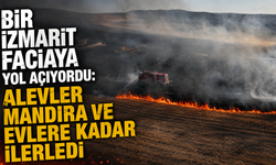 Bir izmarit faciaya yol açıyordu: Alevler mandıra ve evlere kadar ilerledi