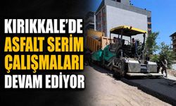 Kırıkkale’de asfalt serim çalışmaları devam ediyor