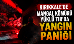 Kırıkkale'de mangal kömürü yüklü TIR'da yangın paniği
