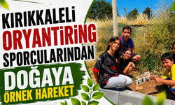 Kırıkkaleli oryantiring sporcularından doğaya örnek hareket