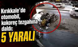 Kırıkkale’de otomobil, kokoreç tezgahına daldı: 5 yaralı