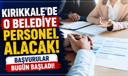 Kırıkkale’de o belediye personel alacak! Başvurular bugün başladı!