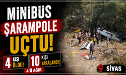 Minibüs şarampole uçtu: 4 kişi öldü, 4'ü ağır 10 kişiyi yaralandı
