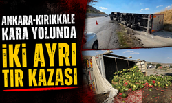 Ankara'da iki farklı tır kazası