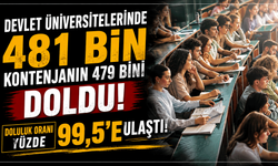 Devlet üniversitelerinde 481 bin kontenjanın 479 bini doldu, doluluk oranı yüzde 99,5'e ulaştı